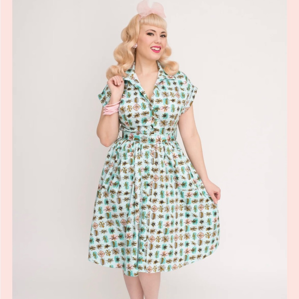 Miss Nouvelle Emily Ann Dress Atomic Size M Medium Retro Pinup Vintage